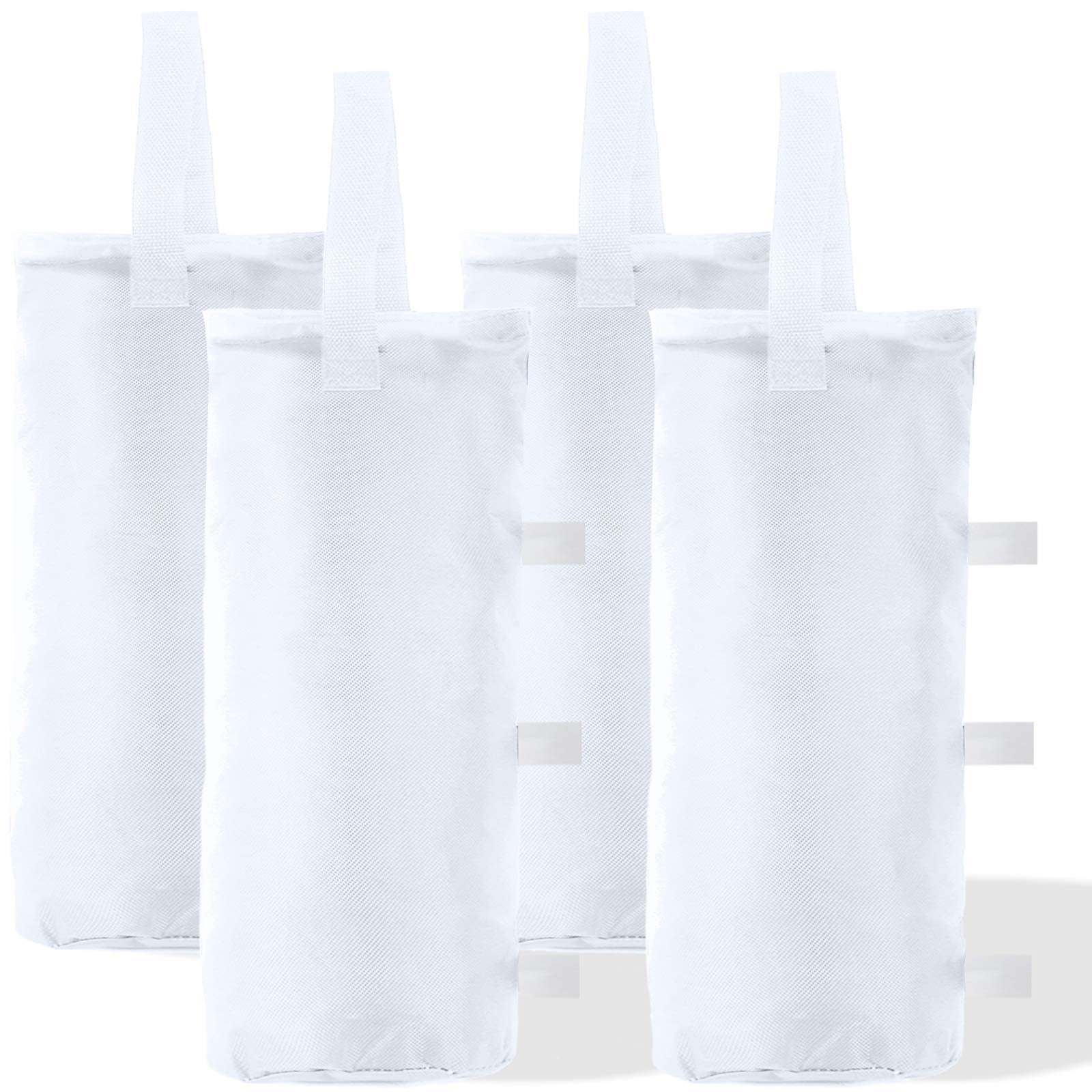 Abccanopy 150 Lbs Extra Large Canopy Sand Bags, 4-Pack, White (Without Sand)