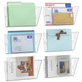 Gawerk 6 Pack Clear Single Pocket Wall File Holder Hanging Wall Organizer, Wall Mount Mails Magazines Organizer For Office And H