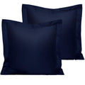 Ntbay 2 Pack 500 Thread Count 100% Egyptian Cotton Euro Pillow Shams, Super Soft And Breathable European Throw Pillow Covers, Square Pillow Cases, 26X26 Inches, Navy Blue