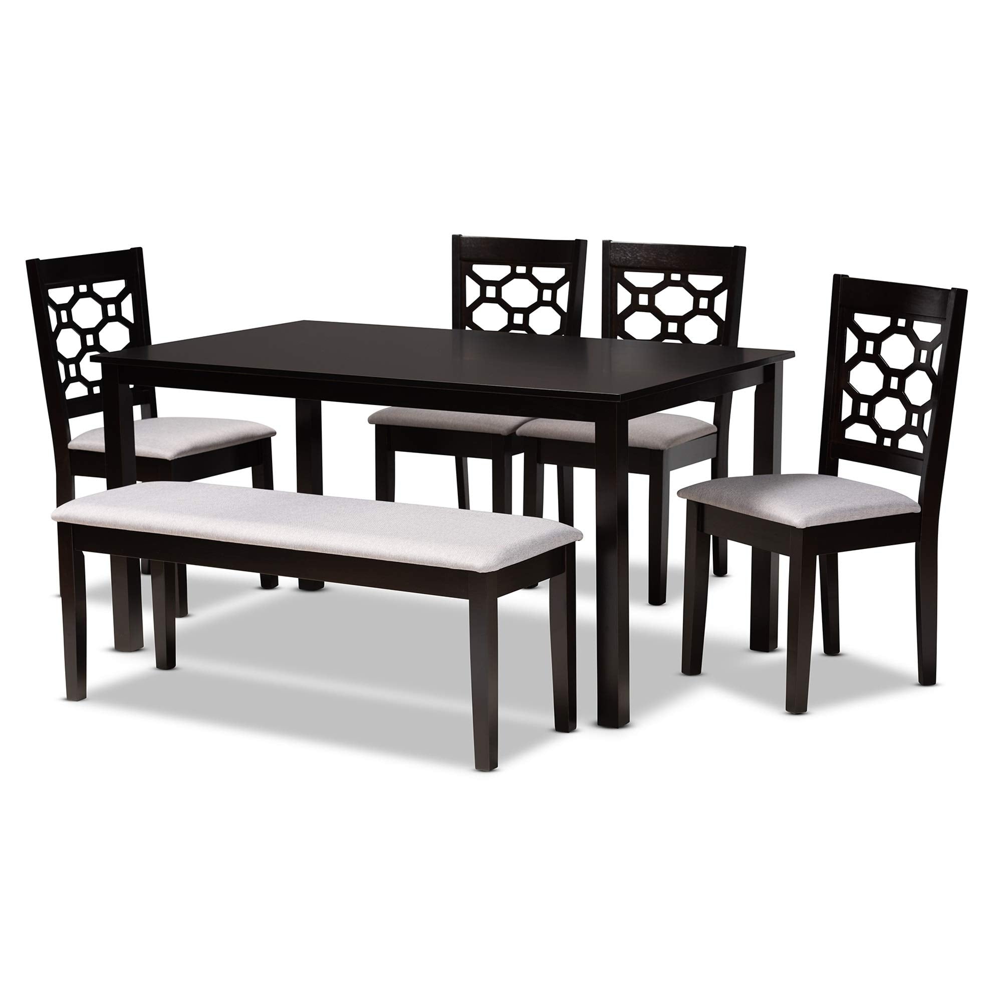 Baxton Studio Gabriel 6-Piece Dining Set - Thumbnail 3