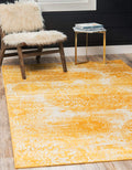 Unique Loom Sofia Collection Area Rug - Grand (6 1 x 9 Rectangle, Yellow/ Ivory)