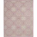 Nourison Jubilant Floral Ivory/Pink 710 x 910 Area-Rug, Easy-Cleaning, Non Shedding, Bed Room, Living Room, Dining Room, K