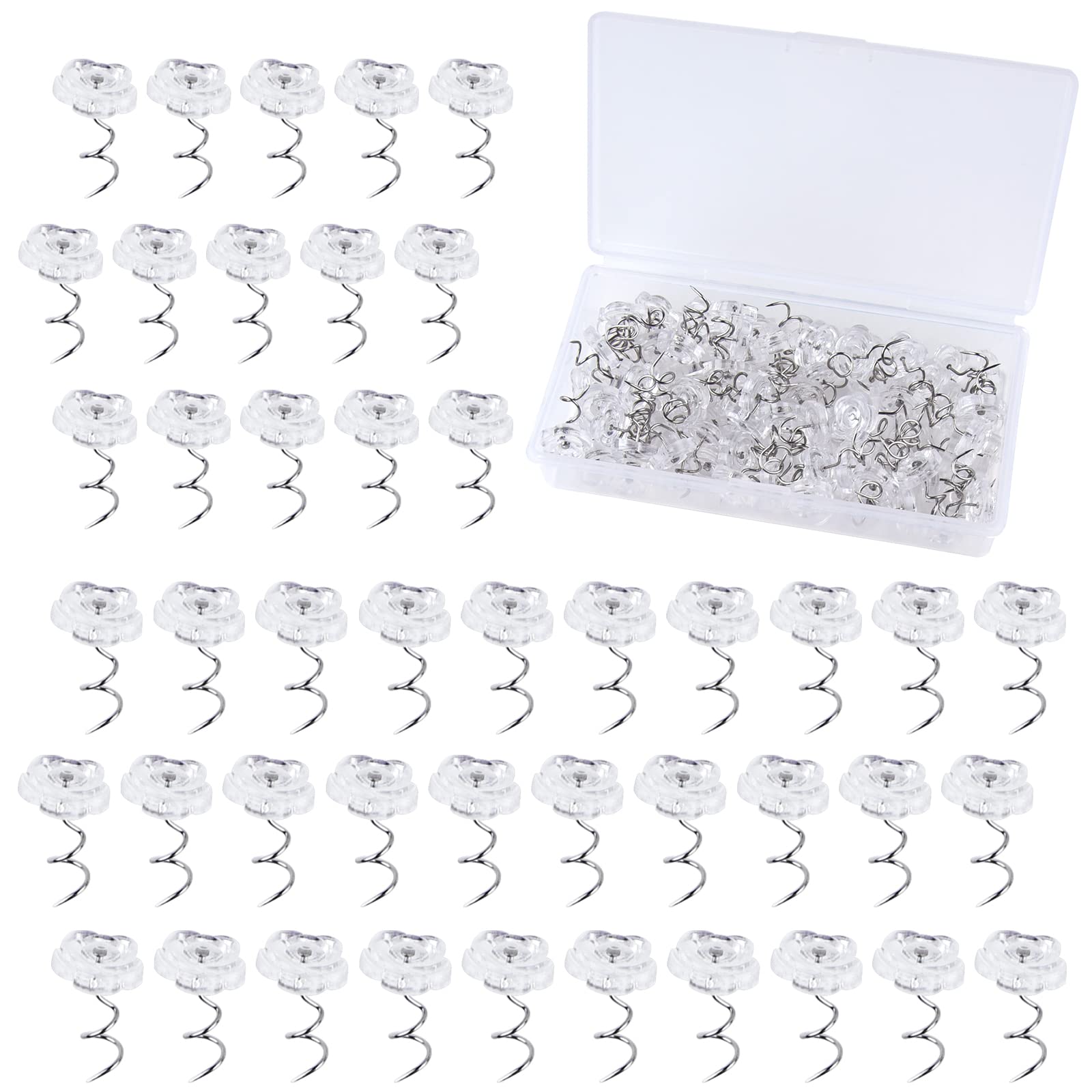 Neburora 100 Pieces Upholstery Twist Pin Clear Rose Heads Bedskirt Pins For Slipcovers Bedskirts Car Slip Furniture Covers In Pl