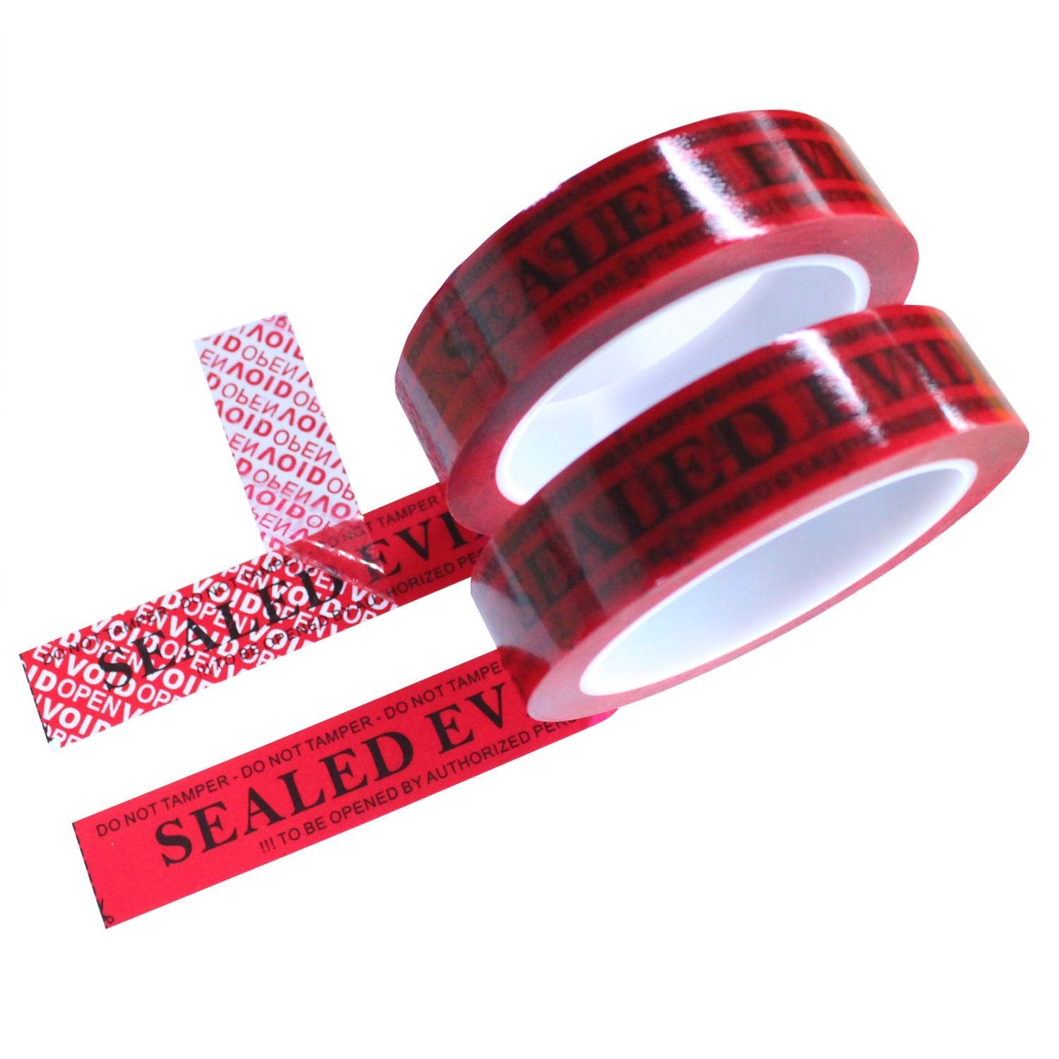 Tamperseals Group - 2 Rolls Precut Total Transfer Tamper Resistant Security Packaging Tapes For Evidence Box & Envelope, Shipmen