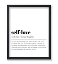Poster Master Dictionary Art Poster - Definition of Self Love Print - Typography Art - Motivational Art - Gift for Men & Women -
