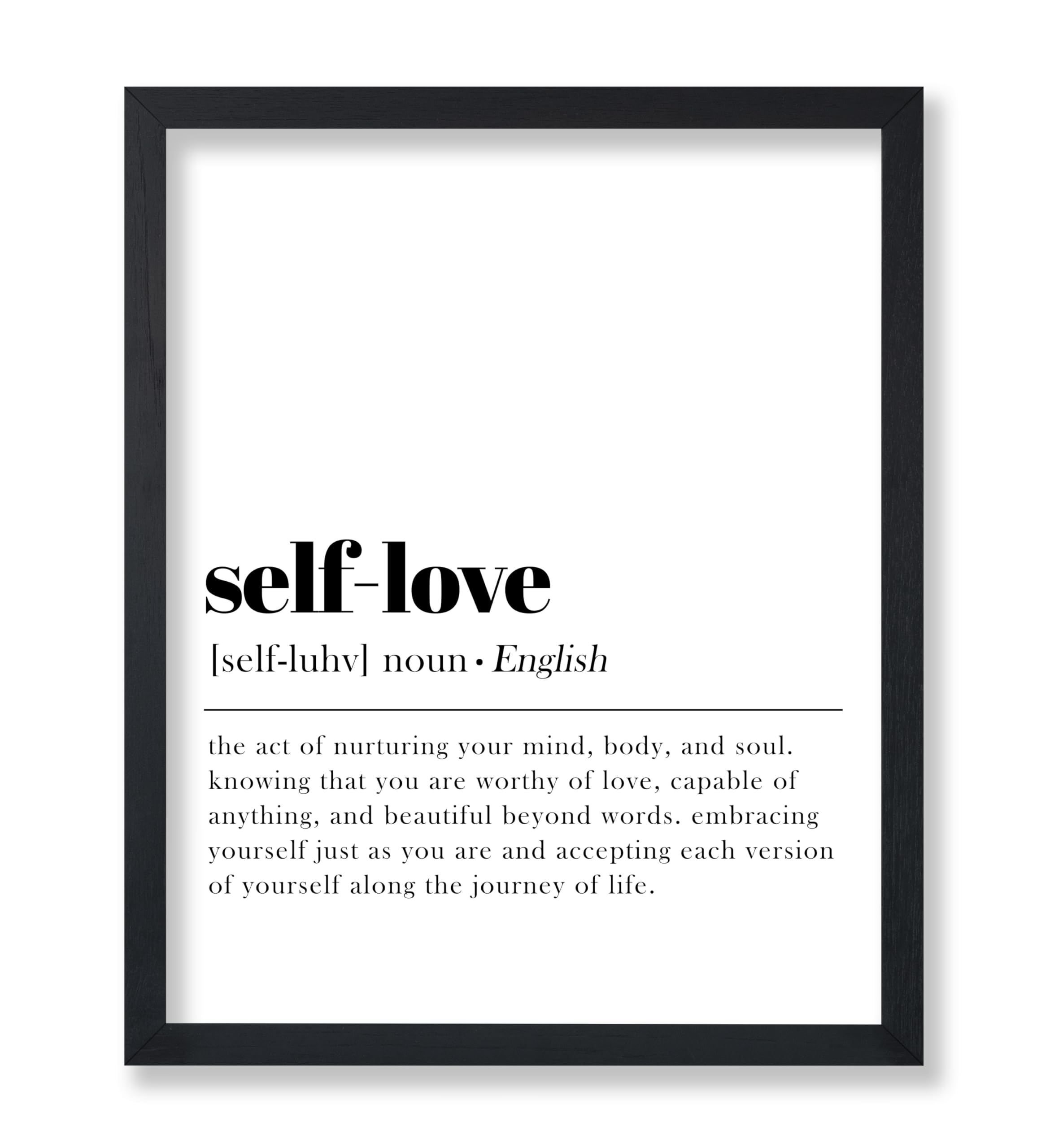Poster Master Dictionary Art Poster - Definition of Self Love Print - Typography Art - Motivational Art - Gift for Men & Women -