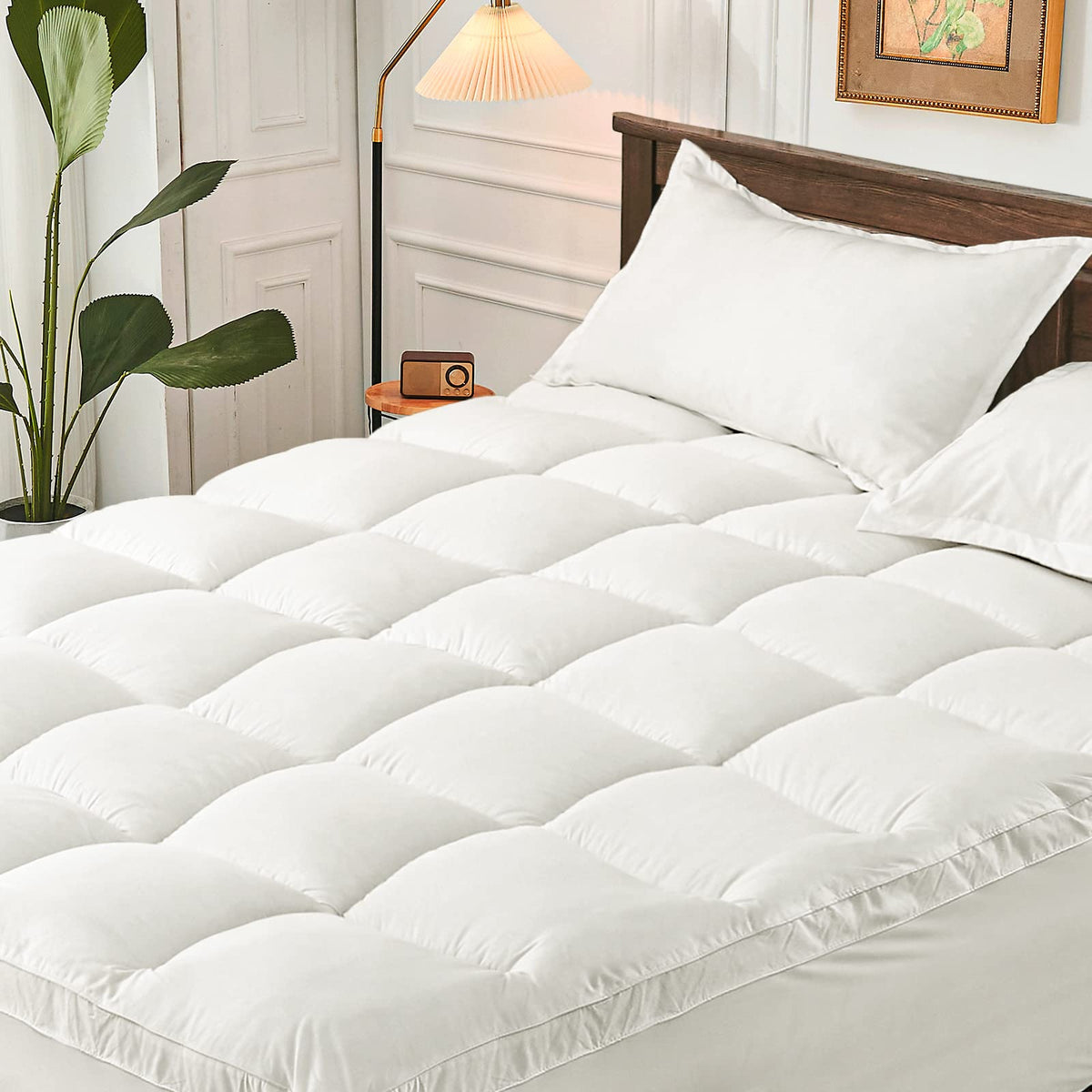 Cymula Mattress Topper Full Xl, Extra Thick Mattress Pad Pillow Top For Deep Sleep, Soft Mattress Protector Cover With 8'-21'