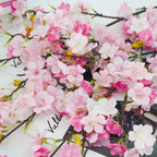 Obbsie 4Pcs Artificial Cherry Blossom Flower Branches, 39.4' Fake Silk Pink Cherry Blossom Tree Stems Faux Cherry Flowers Vase