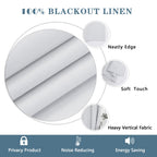 Chyhomenyc 100% Light Blackout Curtain Liners With 13 Rings, Window Curtain Liner For 54 Inch Curtains, Each 36'' Wx50 L, 2 Line