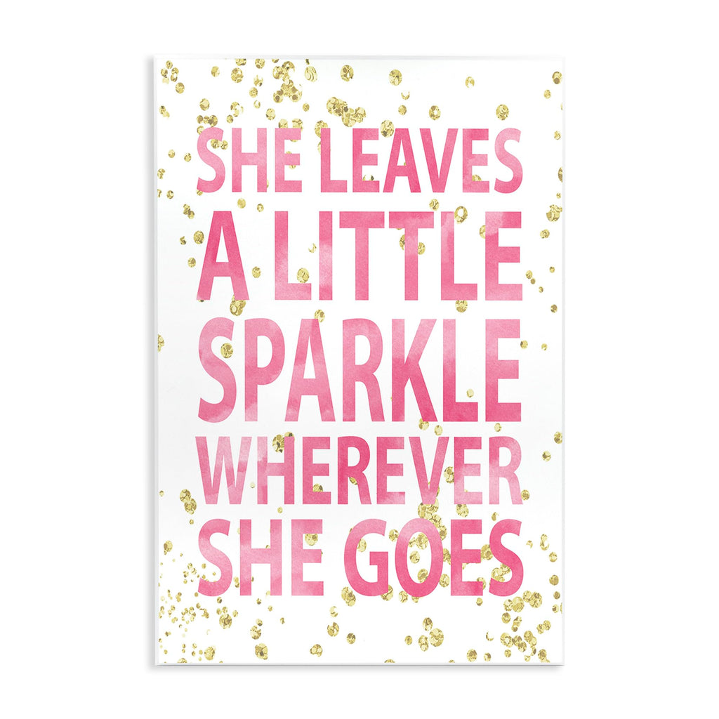 Stupell Industries She Leaves a Little Sparke Wall Plaque, 10x15, Design by Artist Susan Newberry Designs