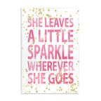 Stupell Industries She Leaves a Little Sparke Wall Plaque, 10x15, Design by Artist Susan Newberry Designs