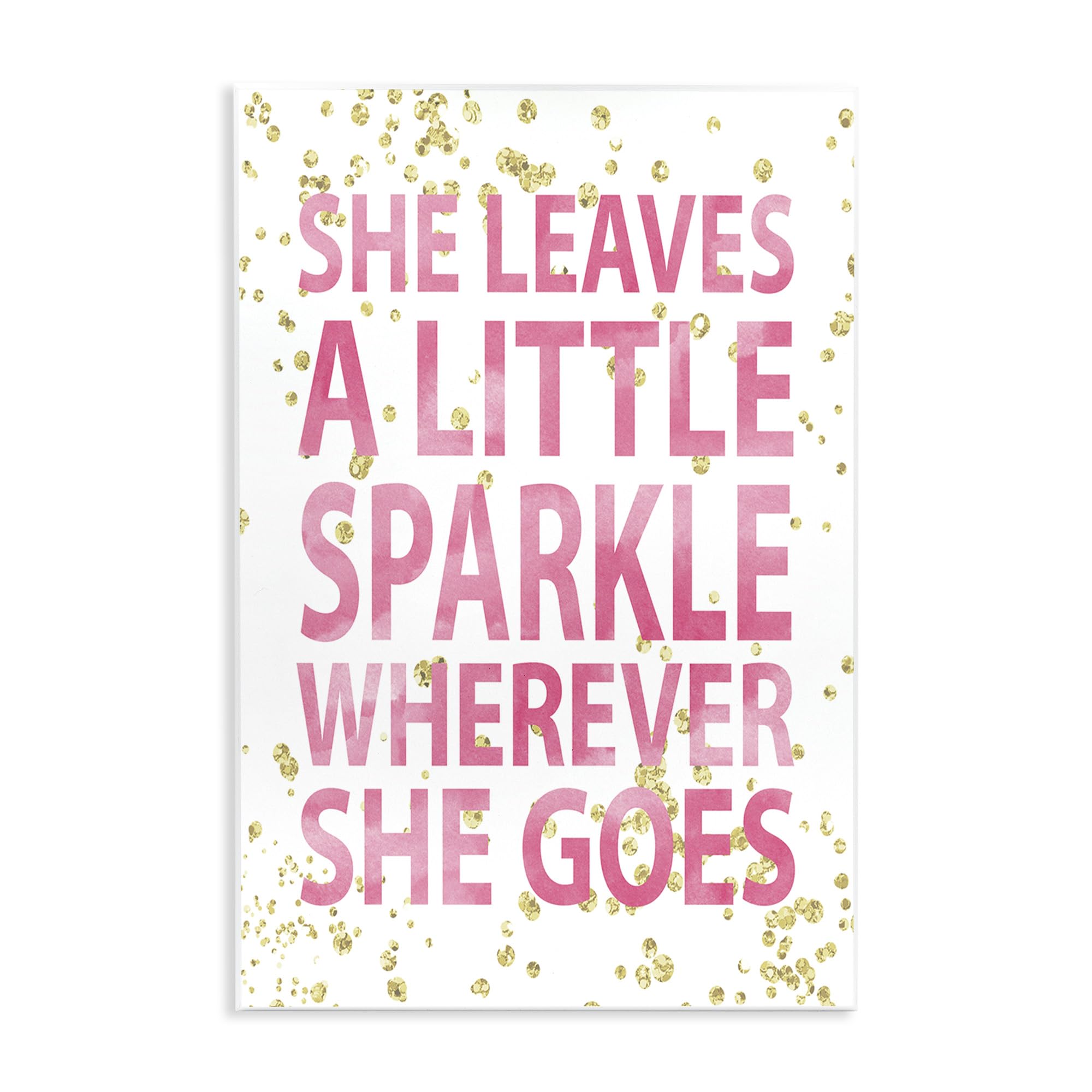 Stupell Industries She Leaves a Little Sparke Wall Plaque, 10x15, Design by Artist Susan Newberry Designs