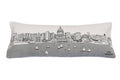 HomeRoots Cream 35' White Madison Daylight Skyline Lumbar Decorative Pillow