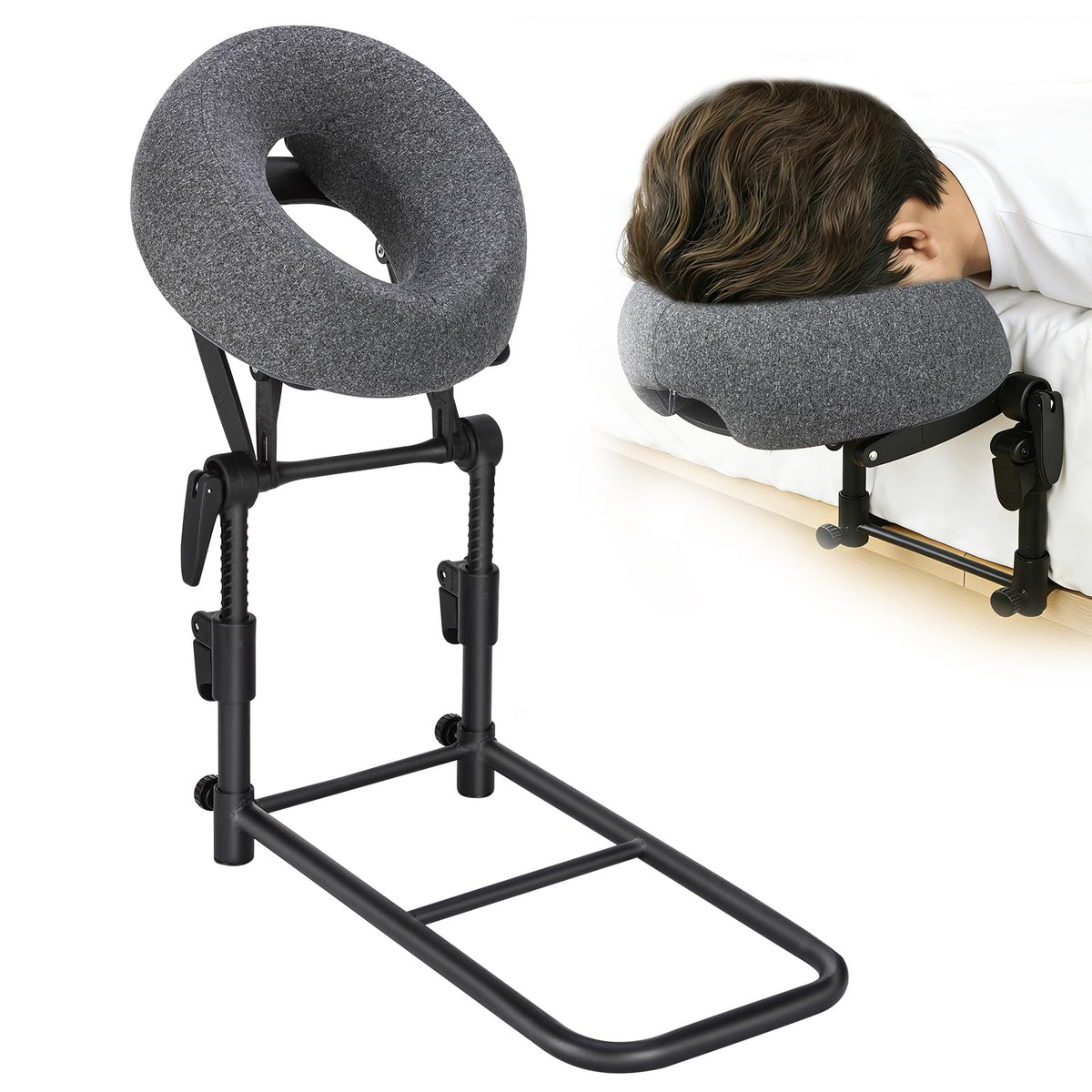 LHLYZYMX Massage Headrest for Bed, Adjustable Massage Face Cradle at Home, Portable Massage Table Kit for Sleeping Mattress, Fac