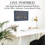 Inspirational Wall Art Canvas Poster For Bedroom, Office, Living Room - Framed Canvas - 10 X 16.5 Inch Motivational Print