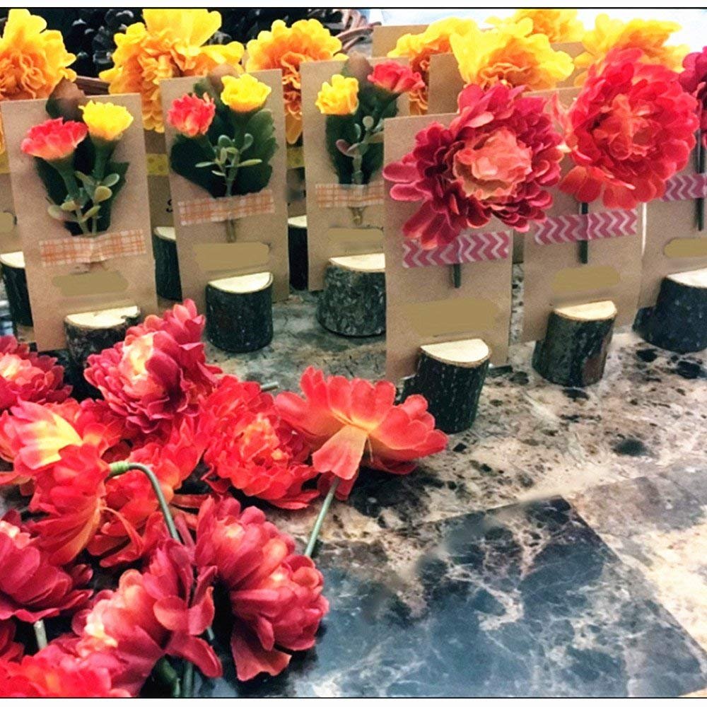 Rustic Wood Table Numbers Holder Wood Place Card Holder Party Wedding Table Name Card Holder Memo Note Card (20Pcs)