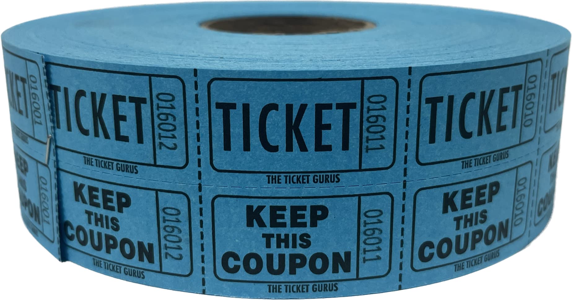 The Ticket Gurus-Double Raffle Ticket Roll : Roll Of 2000- (Blue)