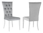 Coaster Home Furnishings Kerwin Tufted Upholstered Side Chair (Set of 2) Grey and Chrome