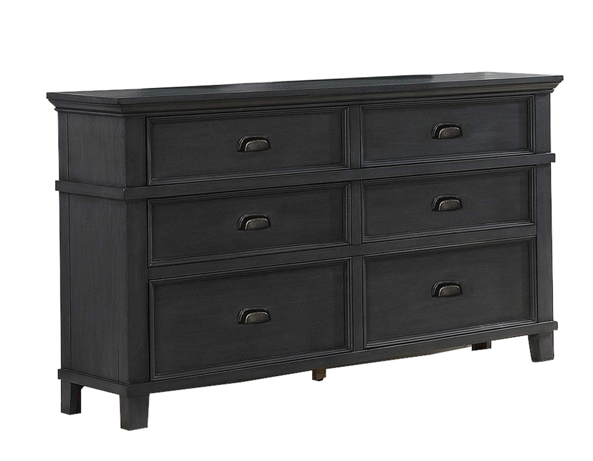 Best Quality Furniture 5Pc Queen Bed + Dresser + Mirror + Nightstand + Chest, Gray