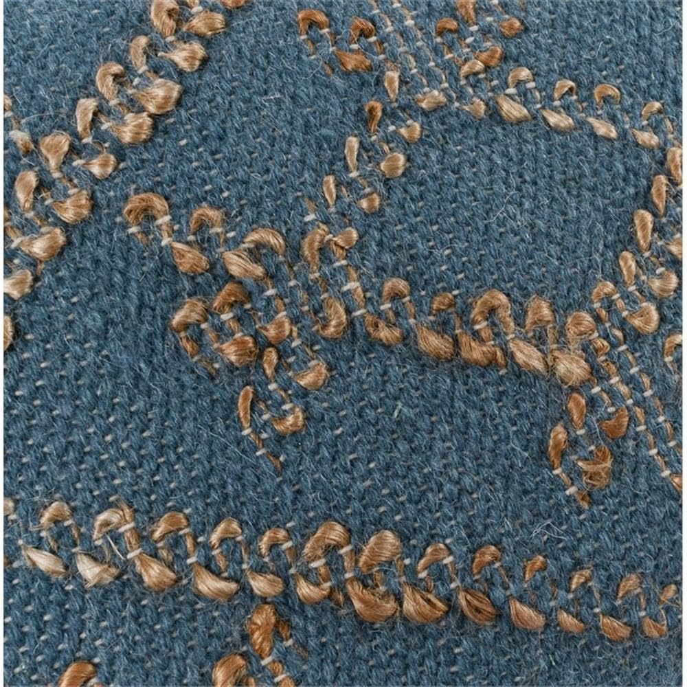 Kosas Home Ferri 16X36 Elegant Pattern Wool & Jute Throw Pillow In Blue/Natural