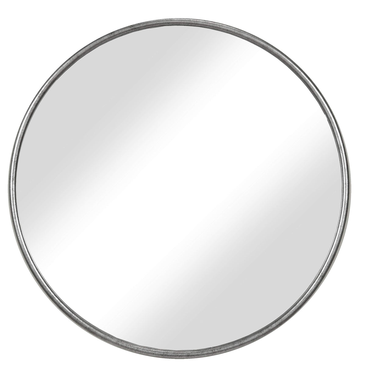 Martin Svensson Home Antique Pewter Framed Round Wall Mirror, 36&quot; Diameter