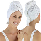 Hair RePear Anti Frizz Premium Cotton Hair Towel Enhances Healthy Natural Hair - Plop Wrap Scrunch Curly Wavy or Straight Hair -