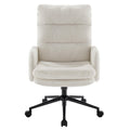IWMH High-Back Home Office Chair,Upholstered Desk Chair with Armrests,Height Adjustable Armchair with Wheels, Swivel Office Desk