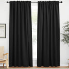 Nicetown Halloween Black Out Panels For Bedroom - (Black Color) W62 X L84, 1 Pair, Sliding Door Curtains, Insulating Thermal Bla