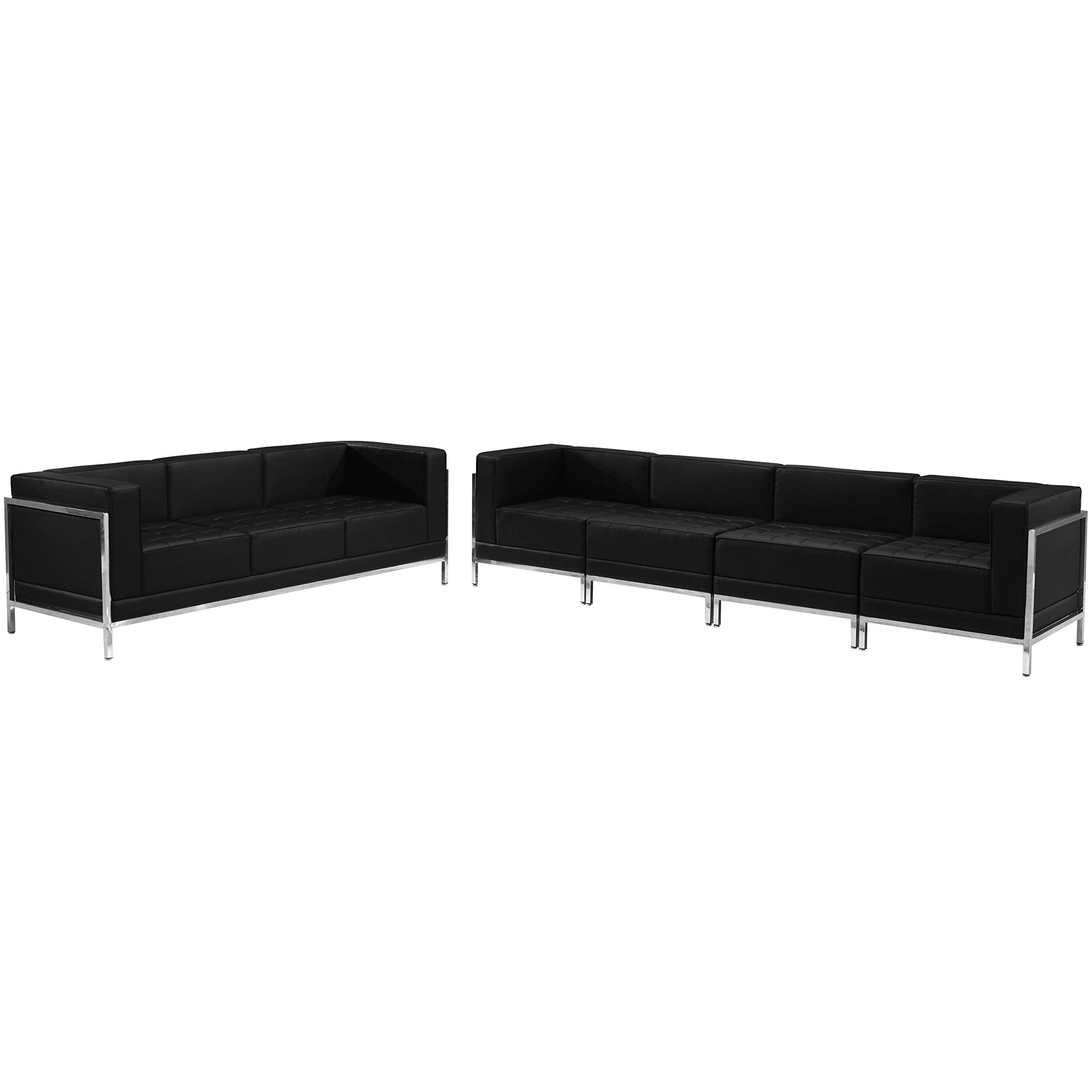 Flash Furniture HERCULES Imagination Series Black LeatherSoft Sofa Set, 5 Pieces