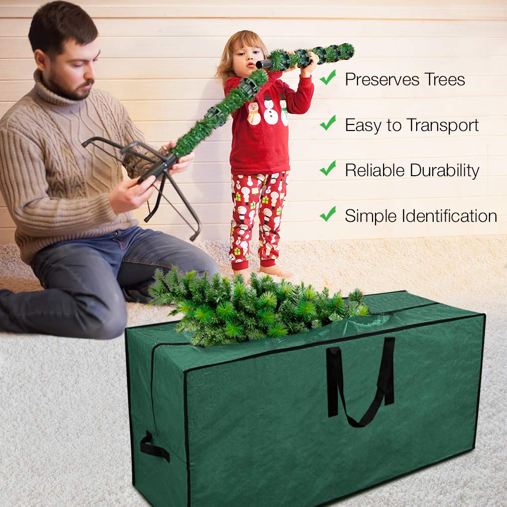Primode Christmas Tree Storage Bag | Fits Up To 7.5 Ft. Tall Disassembled Tree I 45''X15''X20'' Holiday Tree Storage Case | Prot