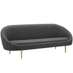 Modway Sublime Channel Tufted Curve Back Fabric Upholstered Sofa In Gray