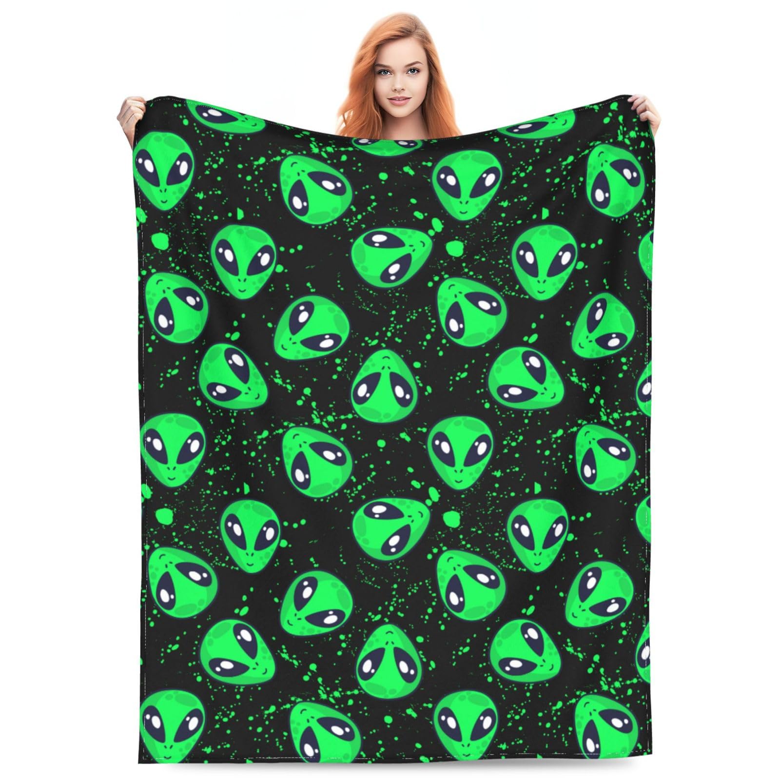 Alien Throw Blanket Soft Cozy Plush Warm Fleece Blanket For Sofa Couch Bed 60'X50'