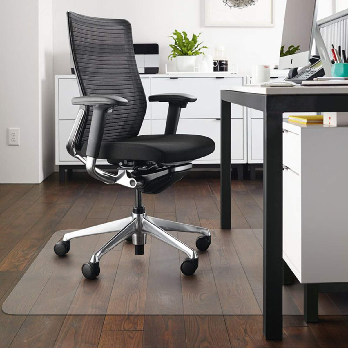 Azadx Office Chair Mat For Hardwood Floor Clear Chair Mat For Easy Glide And Protection Floor Protector For Under Desk Chair Mat Plastic Floor Mat For Office Chair(36' X 48' Rectangle For Hard Floor)