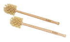 ECOLULU Eco Friendly Toilet Brush, 2 Pack Wood Toilet Brush Made of Beechwood, Strong Hemp Bristles with 360 Cleaning Power, Bio