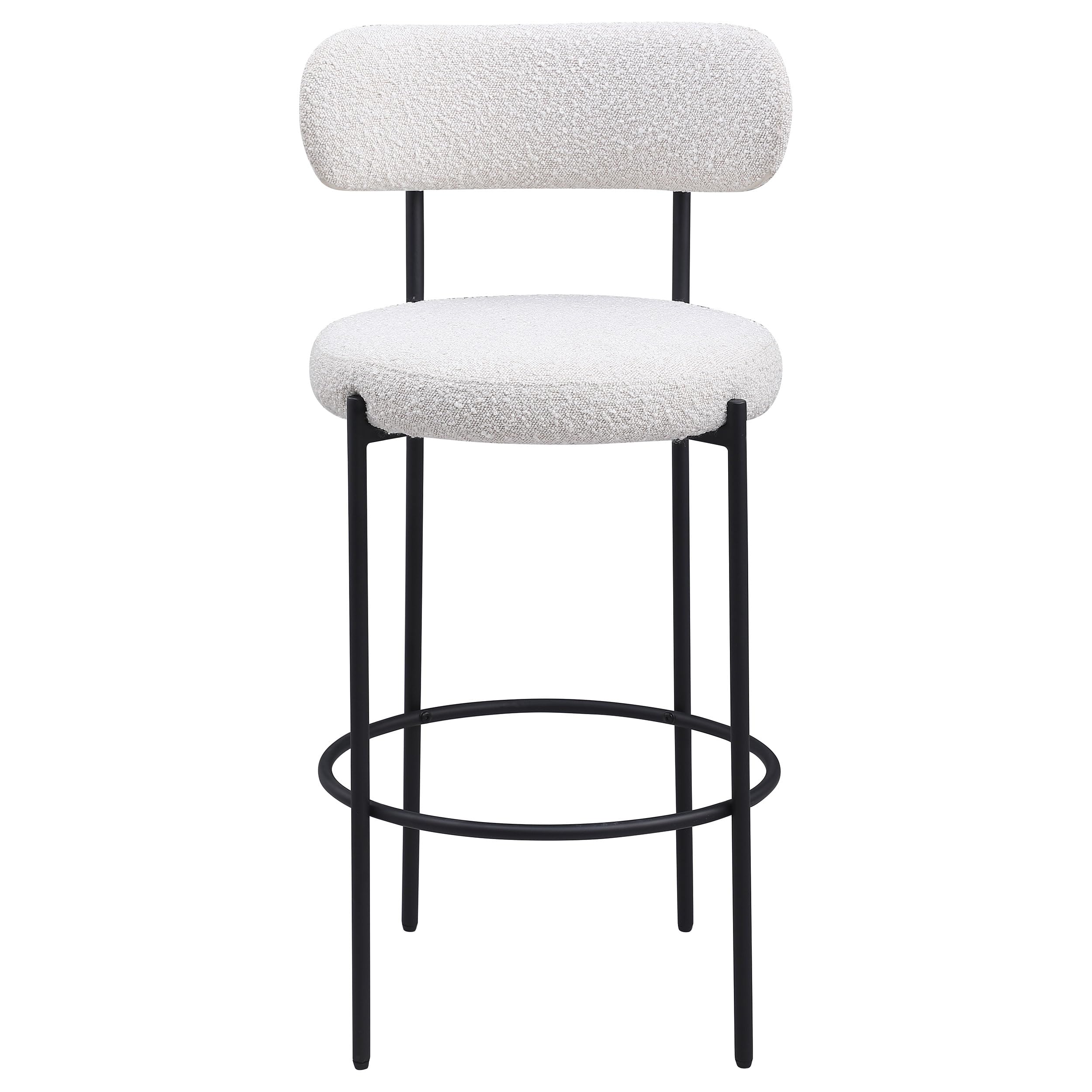 Coaster Home Furnishings Viola Boucle Upholstered Bar Chair Cream (Set of 2)