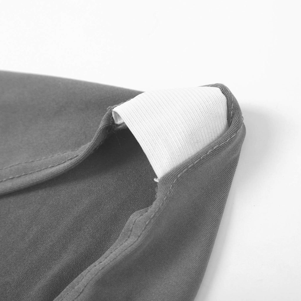 Peomeise Stretch Spandex Chair Cover For Wedding Party Dining Banquet Event (Grey, 25)