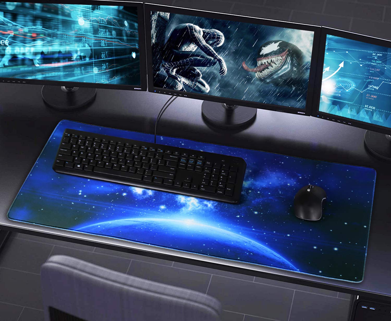 Extended Mouse Pad, Large Mouse Pad, Gaming Mouse Pad With Nonslip Base (31.5X15.7In) Heavy/Thick, Comfy, Waterproof Computer Ke