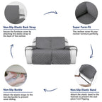 Purefit Water Resistant Reversible Sofa Cover For Reclining Sofa 2 Seat - Non Slip Split Recliner Couch Cover For Double Recline