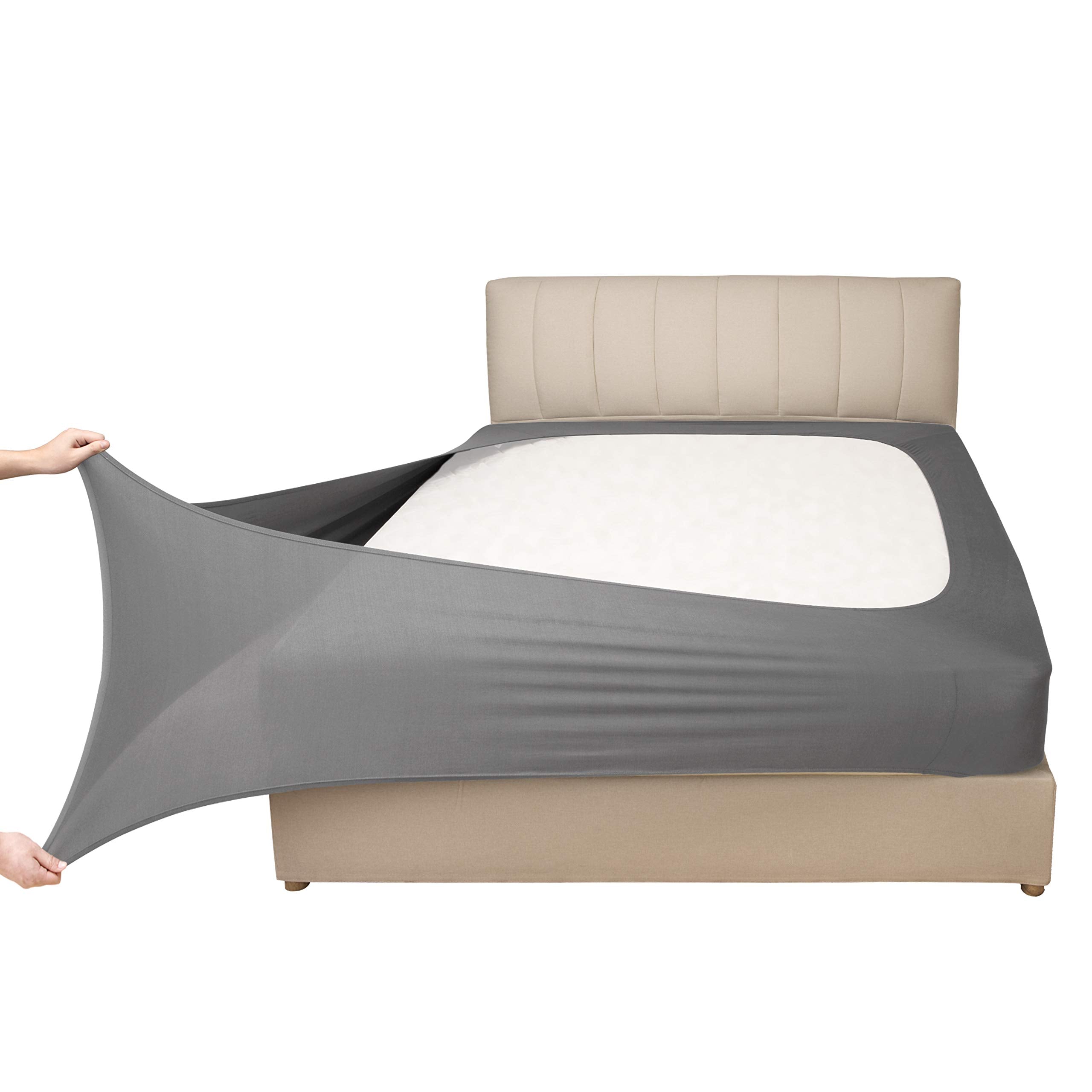 Mrs Awesome Stretch Jersey Box Spring Cover Wrap Around, Bed Skirt Alternative, Ultra Soft & Wrinkle Resistant, Full/Full Xl, Li