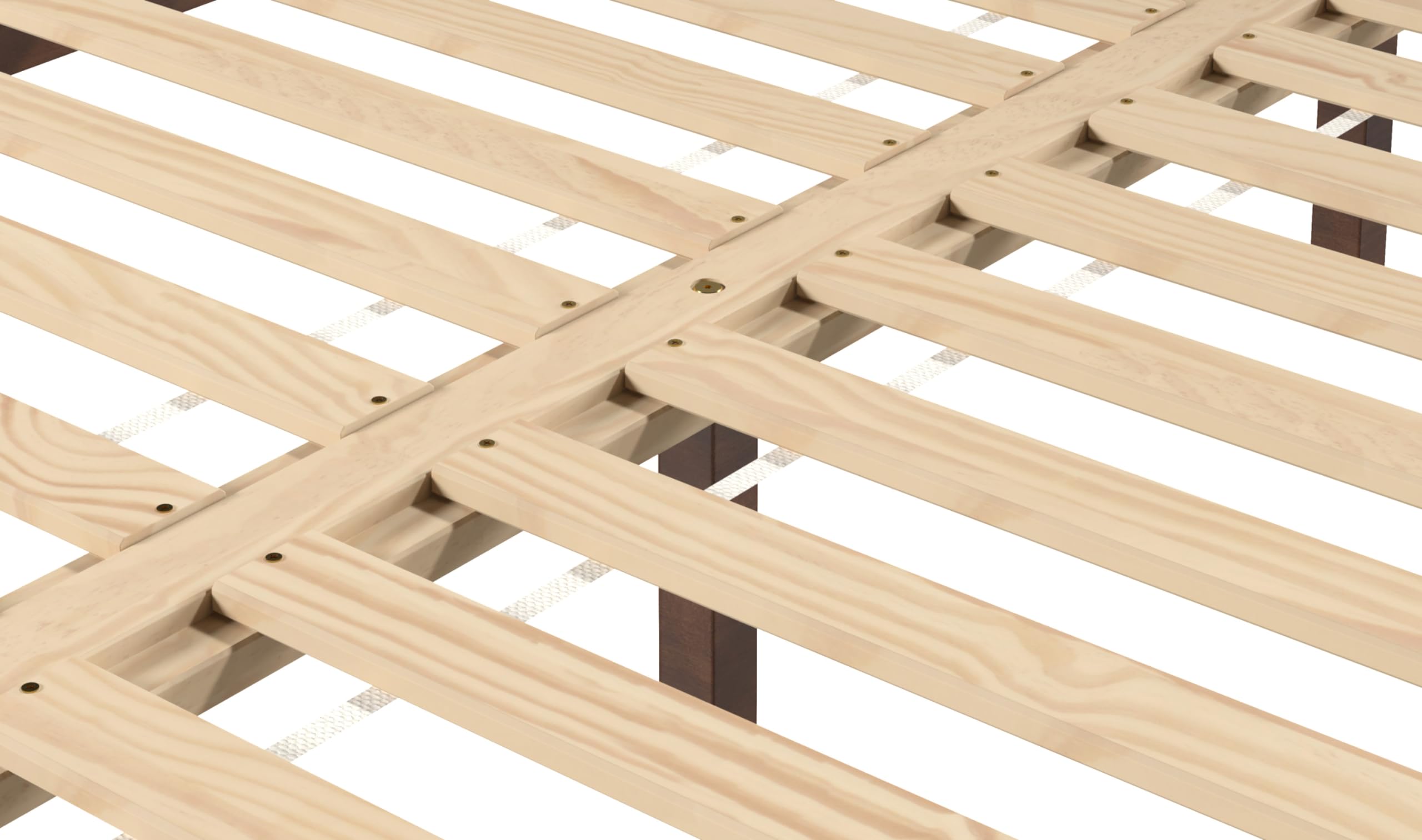 Steve Silver Co Nix Queen Platform Bed, Bedroom, Farmhouse, Mid-Century, Modern, 28-Slat Dual-Zone System, No Box Spring Needed, 82.01" L x 62.48" W x 12.24" H, Natural, Brown