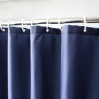 Aoohome Standard 72X72 Inch Shower Curtain Liner, Durable Polyester Solid Color Shower Curtain With Hooks, Weighted Hem, Waterpr