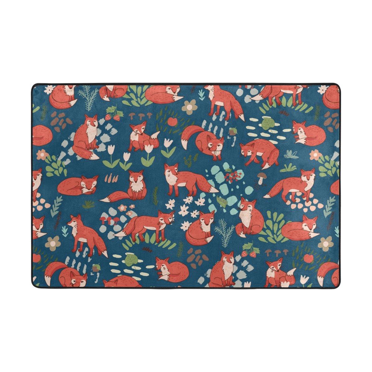 My Little Nest Area Rug Foxes Lightweight Doormat 2' X 3', Memory Sponge Indoor Outdoor Decor Carpet For Entrance Living Room Bedroom Office Kitchen Hallway