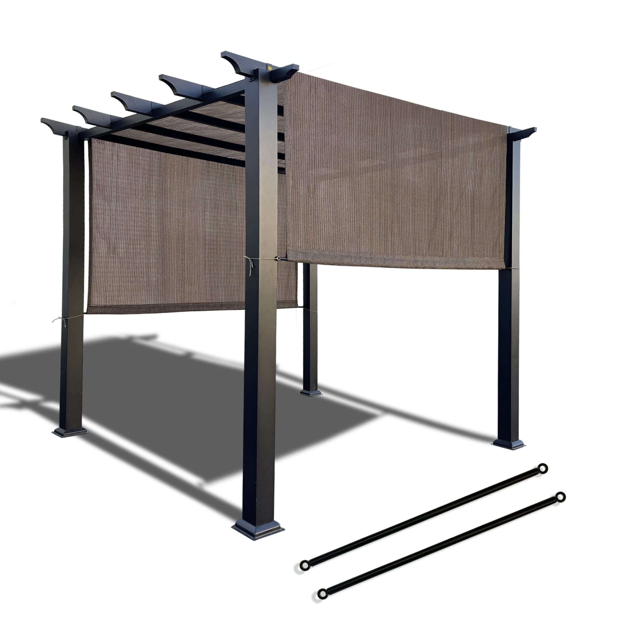 Alion Home Universal Breathable Pergola Shade Cover - Pergola Replacement Canopy - Outdoor Adjustable Shade Cover With Heavy Dut