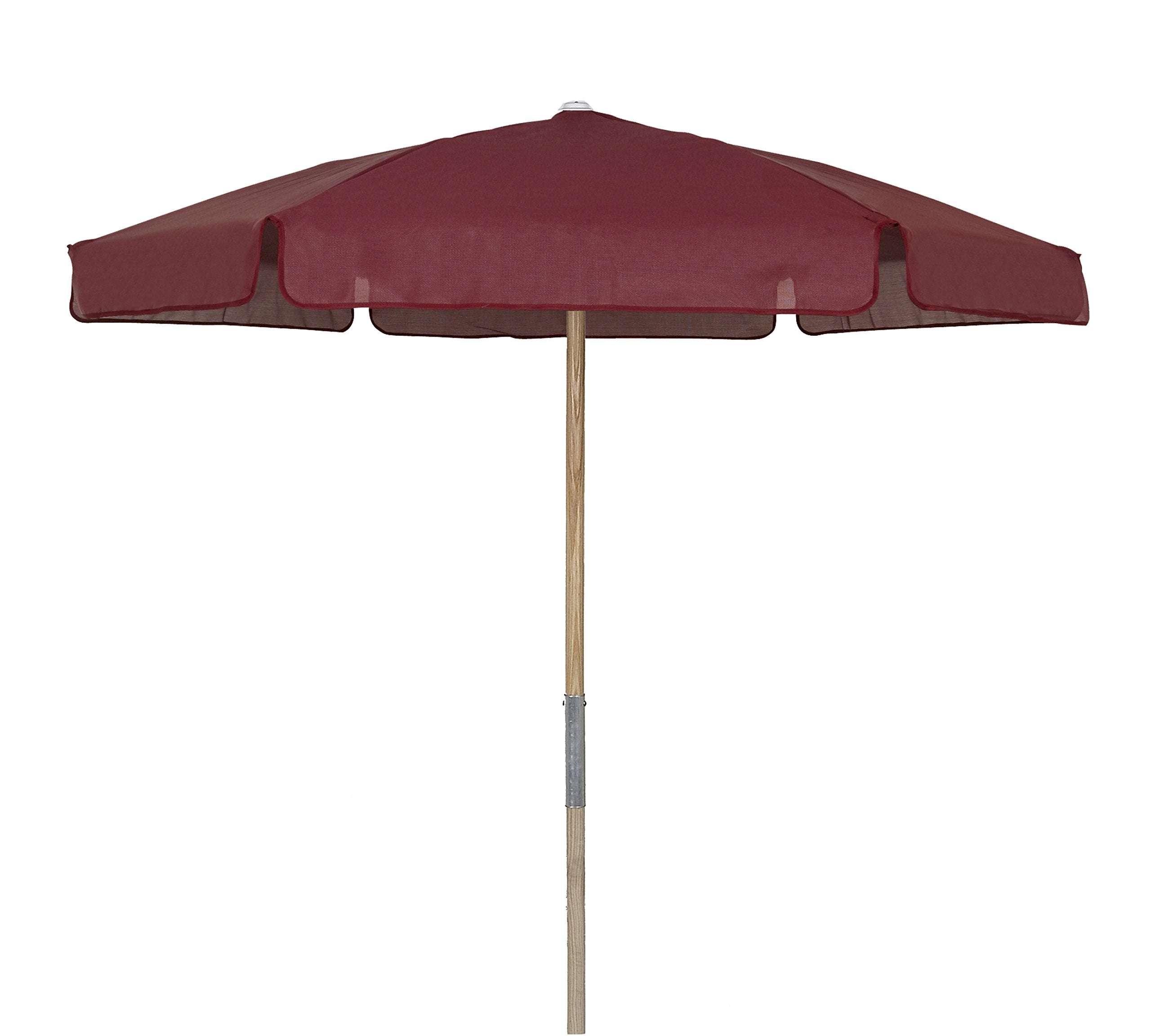 Fiberbuilt Umbrellas Textaline Vinyl Coated Weave Canopy Beach Umbrella, 7-1/2-Feet, Burgundy