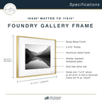 Mcs Master & Co. Foundry Metal Gallery Wall Frame, Brass, 16 X 20 In Matted To 11 X 14 In
