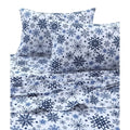 Tribeca Living 100% Cotton Flannel Sheet Set - Deep Pocket, 170-Gsm, Ultra Soft & Cozy Bedding For Winter, King, Snowflakes