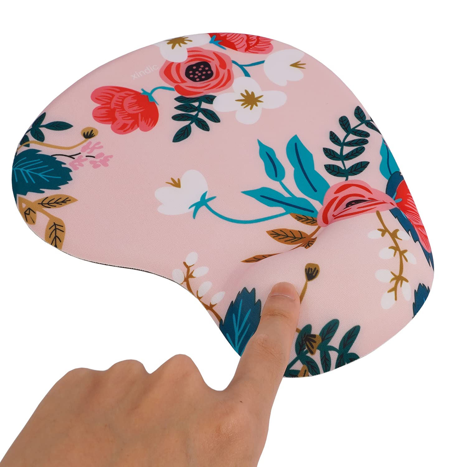 Xinidc Ergonomic Computer Mouse Pad With Wrist Rest Support, Pain Relief Mouse Pad With Non-Slip Pu Base For Home Office Working