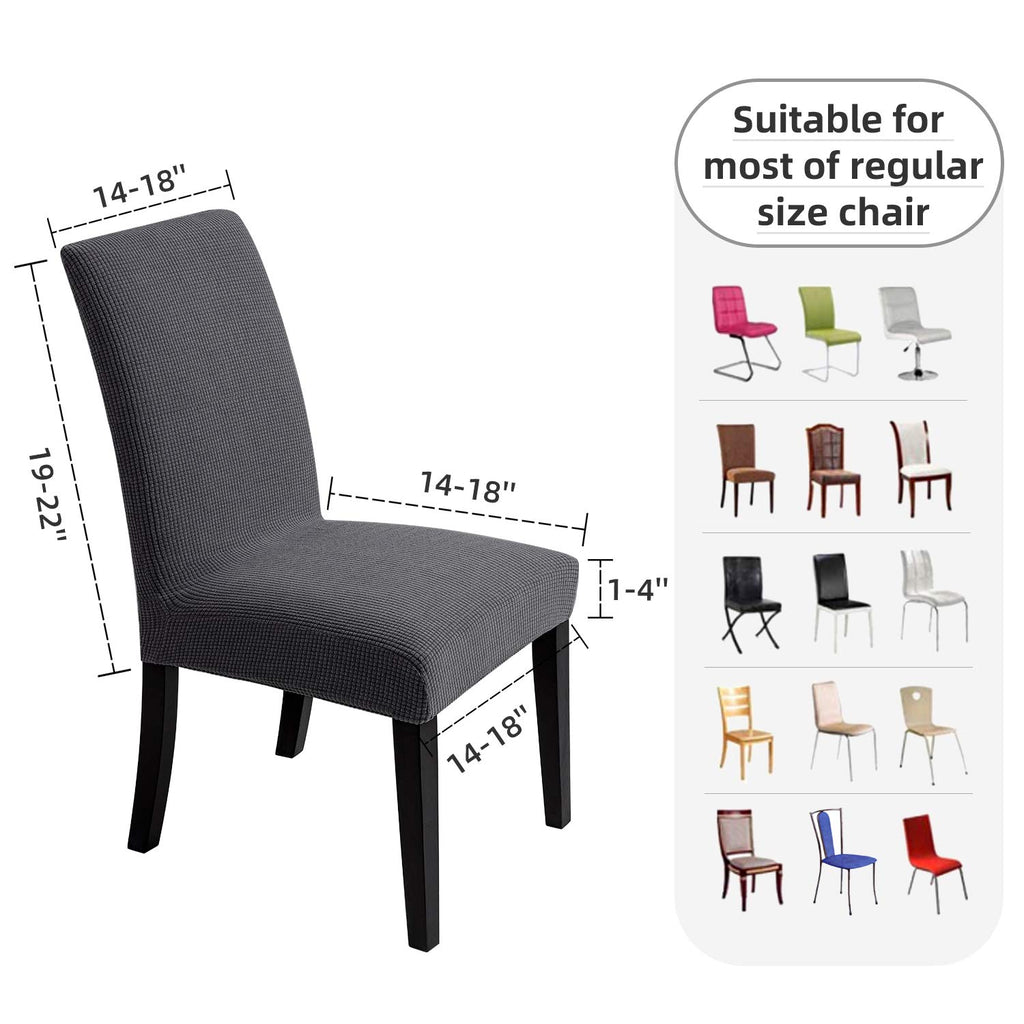 Chair Covers For Dining Room - Stretch Chair Slipcovers For Decorative Seat Protector Armless Removable Washable Elastic Dinner