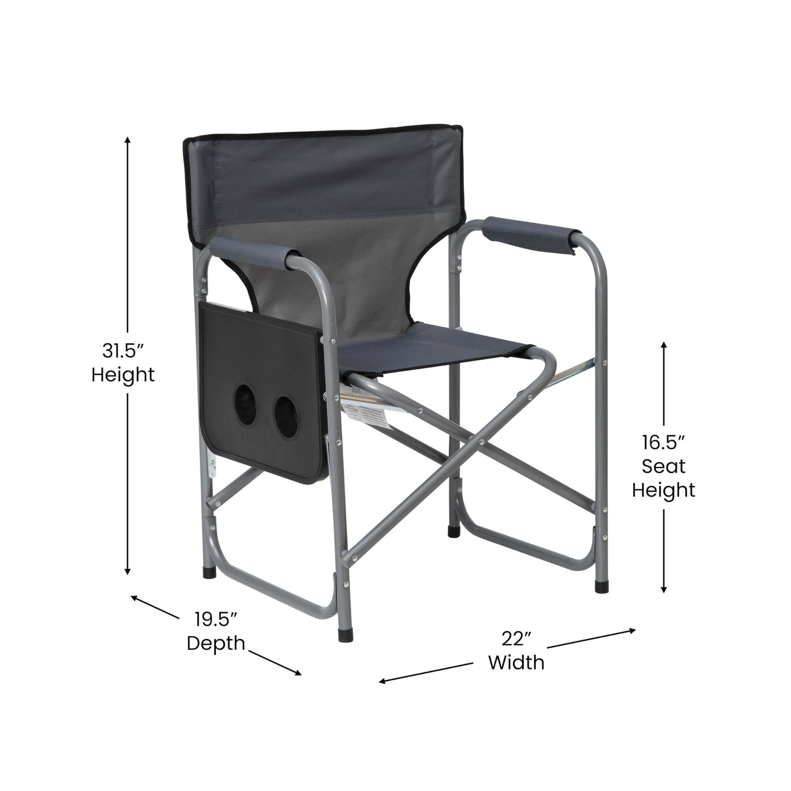 Flash Furniture Benjamin Folding Directors Camping Chair