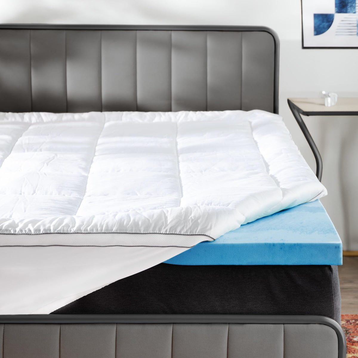 Viscosoft 3 Inch Pillow Top Memory Foam Mattress Topper Twin - Cooling Hybrid Lux Dual Layer Mattress Pad - Certipur Certified -